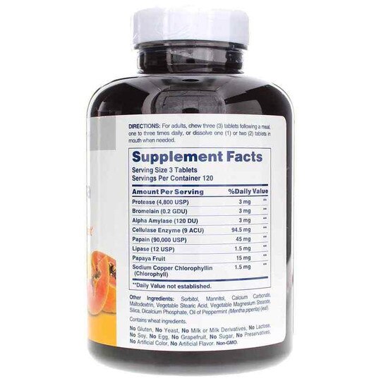 Chewable Super Papaya Enzyme Plus, AH